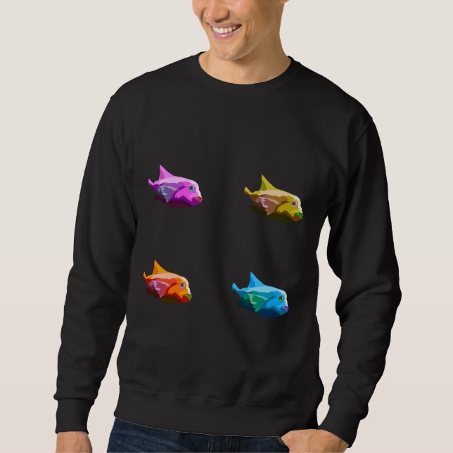 Sudadera Cara de peces arco iris (Anverso)