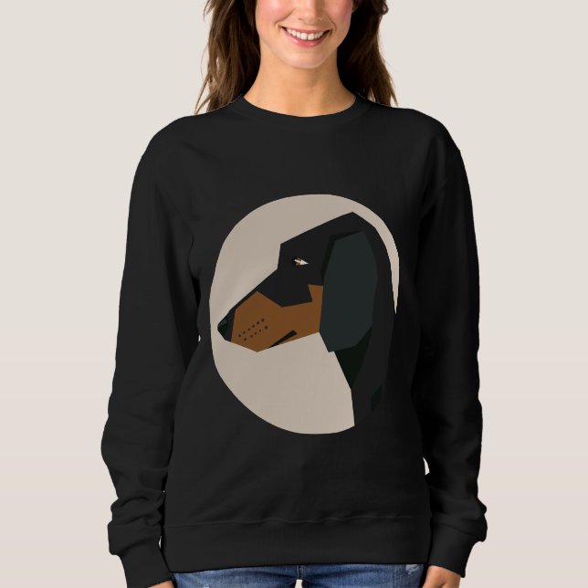 Sudadera Cara de perro de Dachshund (Anverso)