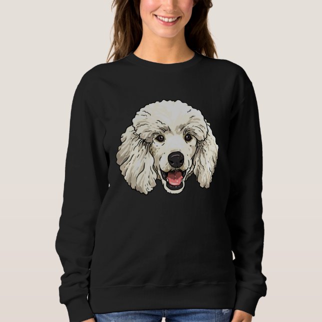 Sudadera Cara de perro de raza Caniche Cachorro Mascota Ani (Anverso)