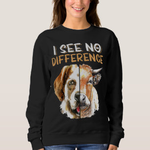 Sudadera Cara de perro de vaca no veo diferencia vegetarian