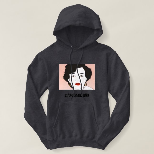 Sudadera Cara de playa relajada (Diseño del anverso)