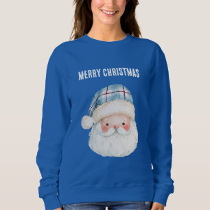 Sudadera Cara de Santa de Navidad Azul Roja 