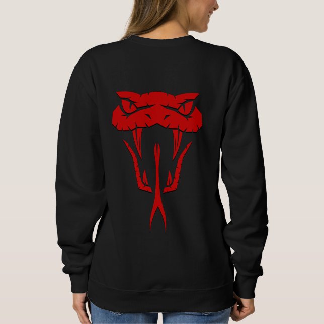 Sudadera Cara de serpiente roja aterradora Unisex (Reverso)
