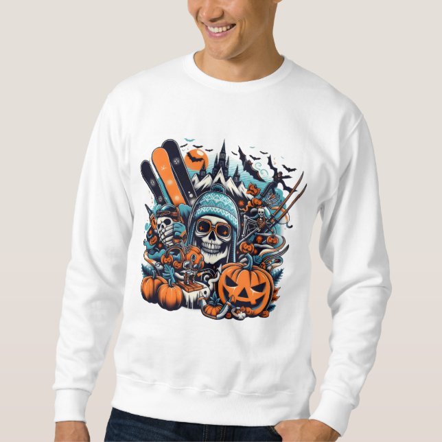Sudadera Cara de Ski Halloween (Anverso)