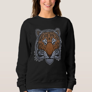 Sudadera Cara de tigre cabeza grandes felinos depredador hu