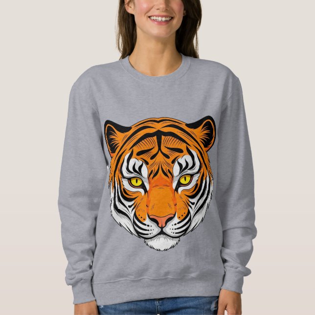 Sudadera Cara de Tigre Vibrante (Anverso)