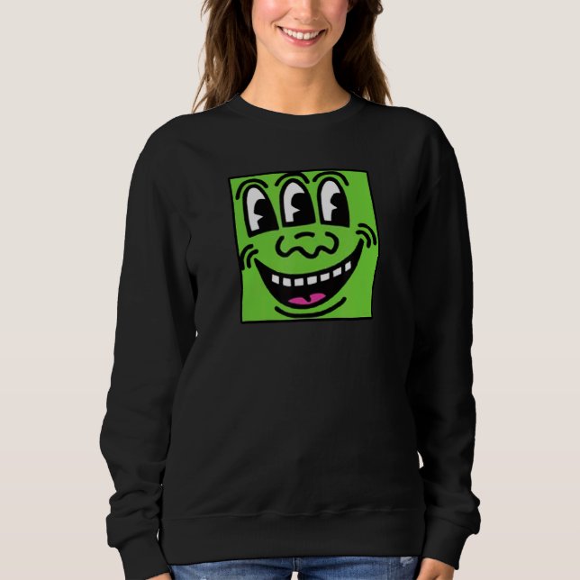 Sudadera Cara de Tres Ojos de Escuadra Verde (Anverso)