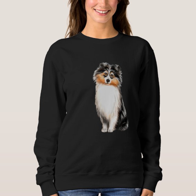 Sudadera Cara De Un Perro Sheltie 8 Prima (Anverso)