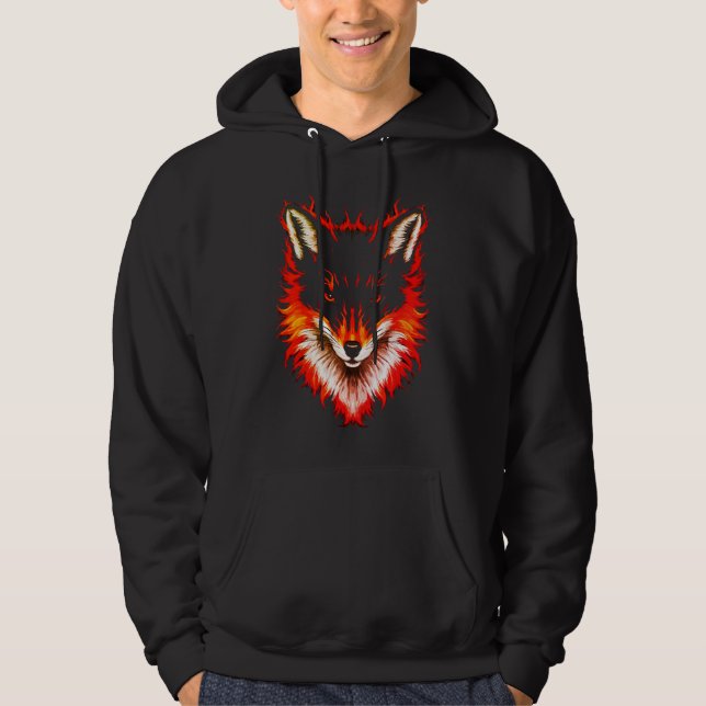 Sudadera Cara de Zorro en Llamas (Anverso)