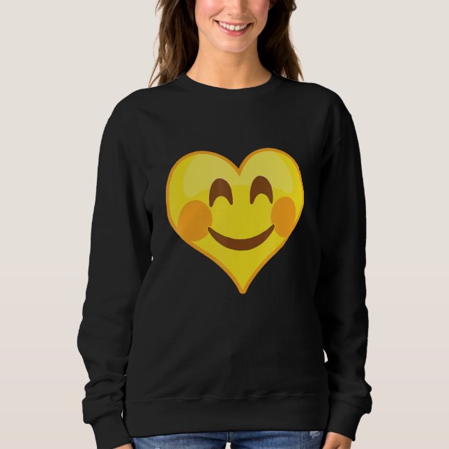 Sudadera Cara del corazón ruborizante (Anverso)