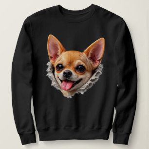 Sudadera Cara Divertida de Chihuahua Diseño 3D – Meme de Pe