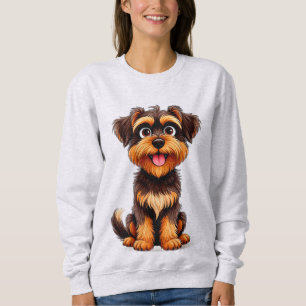 Sudadera Cara divertida de perro Griffon belga Cartoon Cach