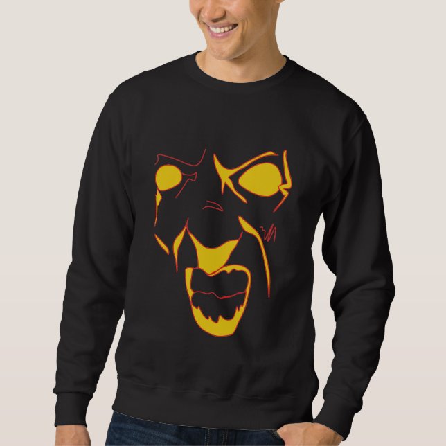 Sudadera Cara enojada abstracta (Anverso)