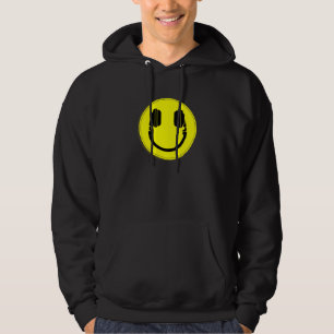 Sudadera cara feliz dj auriculares dj música edm