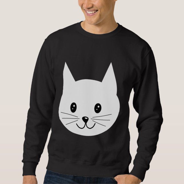 Sudadera Cara linda del gato (Anverso)