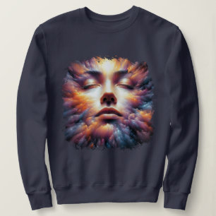 Sudadera Cara mezclada con nubes coloridas
