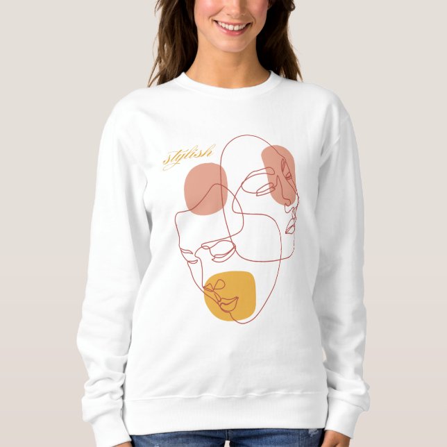 Sudadera Cara minimalista (Anverso)