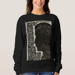 Sudadera cara oscura humana con arte de tipografía