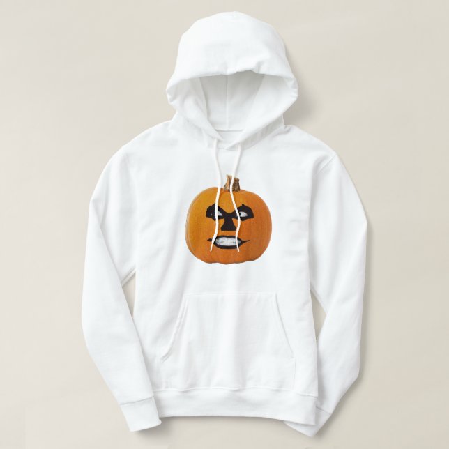 Sudadera Cara siniestra Jack o' Lantern, Calabaza Halloween (Diseño del anverso)