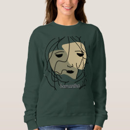 Sudadera Cara solitaria minimalista