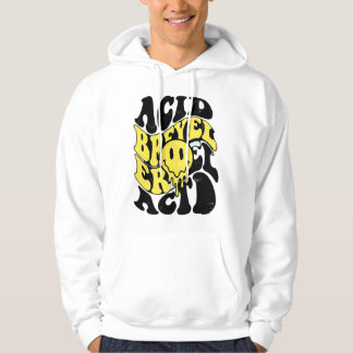 Sudadera Cara sonriente de ácido derretido tipografía líqui