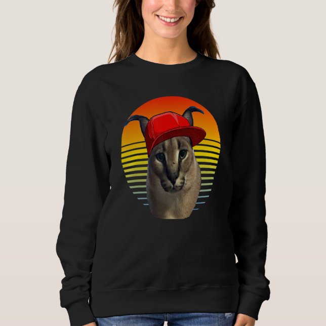 Sudadera caracal meme cat (Anverso)