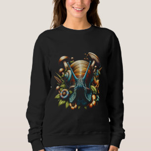 Sudadera Caracol Hongo Floral Cottagecore Fairycore Estétic