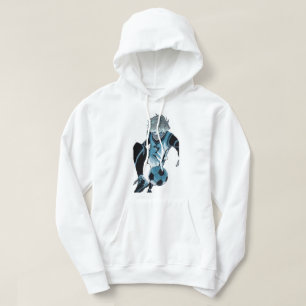 Sudadera carácter de anime de bloqueo azul