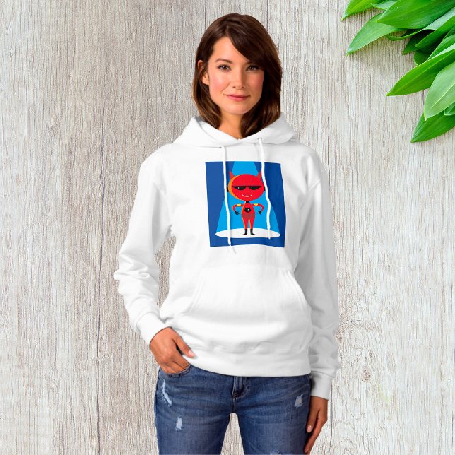 Sudadera Carácter de superhéroe malvado negrita rojo y azul (Subido por el creador)