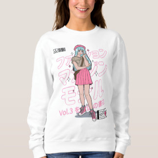 Sudadera carácter femenino anime