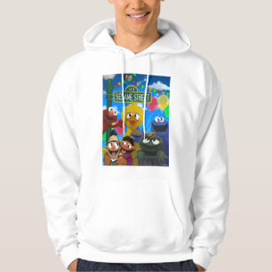 Sudadera Caracteres de Plaza Sésamo   Escena Fiesta