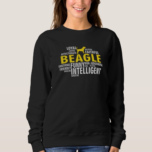 Sudadera Características de la raza de perro Beagle K 9 (Anverso)