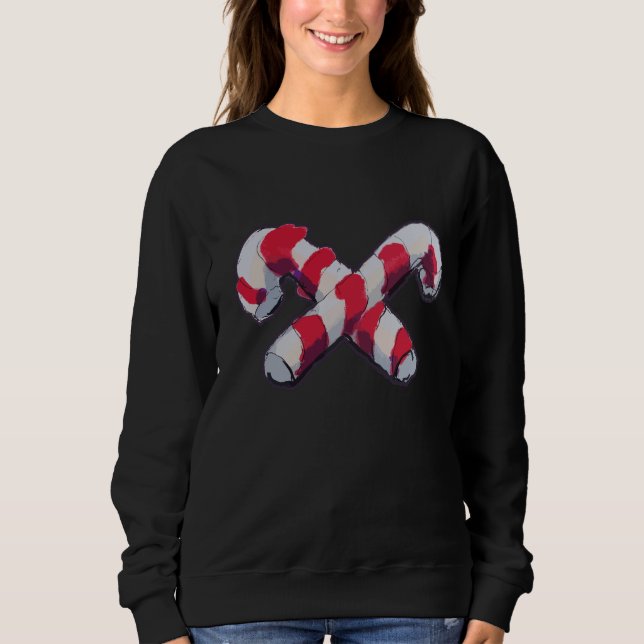 Sudadera Caramelo de Navidad en forma de bastón (Anverso)