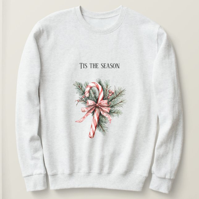 Sudadera Caramelo de Navidad Rojo de Abeto (Anverso del diseño)