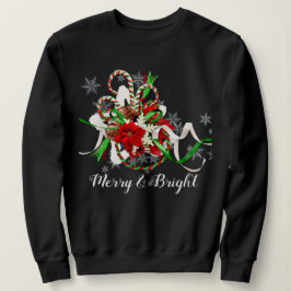 Sudadera Caramelos de Navidad Alegres y Brillantes