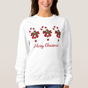 Sudadera Caramelos Navideños de Rayas Rojas y Blancas & Tex