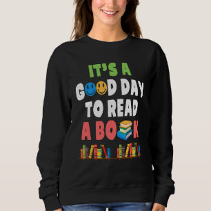 Sudadera Caras de Emoción Adorables Leyendo Es Un Buen Día