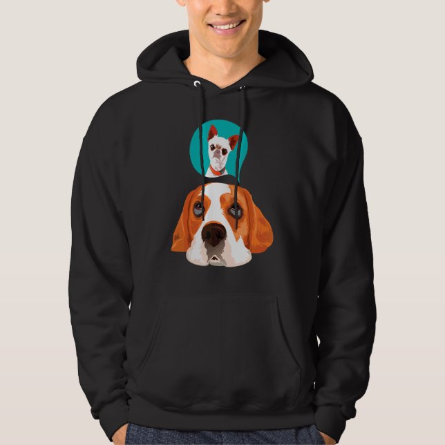 Sudadera Caras de perro de las mujeres adorables con perros (Anverso)