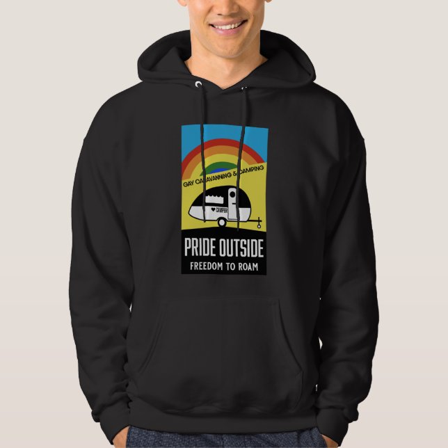 Sudadera Caravana gay acampando T-Shirt (Anverso)