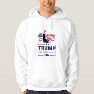 Sudadera Caray blanco en lo que el presidente Trump luche c