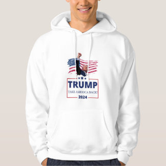 Sudadera Caray blanco en lo que el presidente Trump luche c