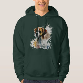 Sudadera Carcasa verde oscuro con diseño de perro lindo des