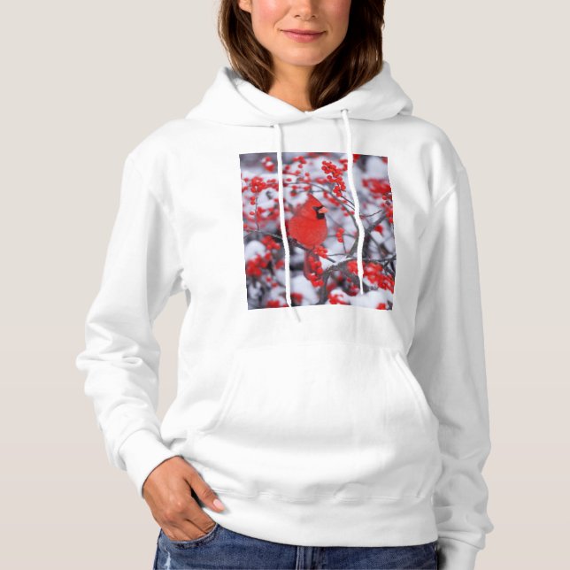 Sudadera Cardenal norteño macho, Invierno, IL (Anverso)