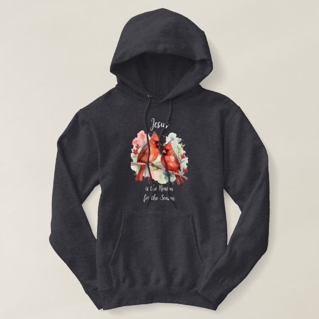 Sudadera Cardenal Rojo de Navidad Jesús Razón de la Tempora (Diseño del anverso)