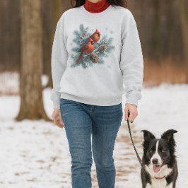 Sudadera Cardenales en la Nieve Fauna Invernal
