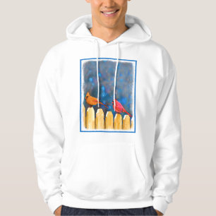 Sudadera Cardenales sobre la pintura de la cerca - Arte ori