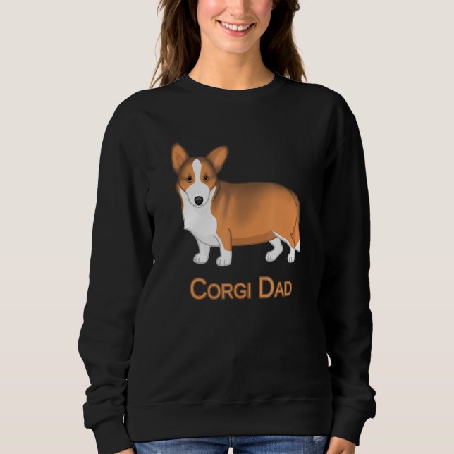 Sudadera Cardigan Red Sable Welsh Corgi Dad Dog (Anverso)