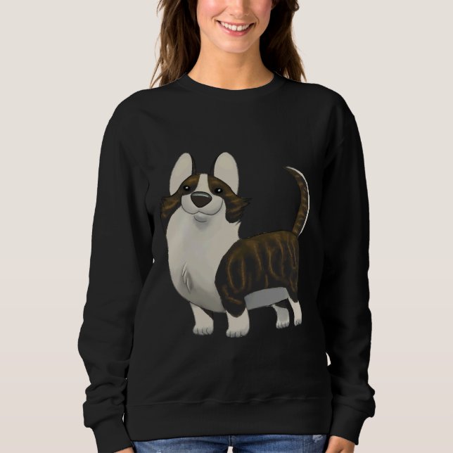Sudadera Cardigan Welsh Corgi Brindle   (Anverso)