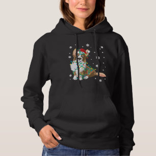 Sudadera Cardigan Welsh Corgi Envuelto En Navidades Luces D