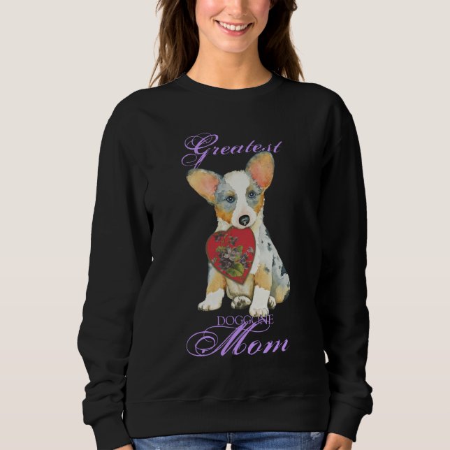 Sudadera Cardigan Welsh Corgi Heart Mom (Anverso)